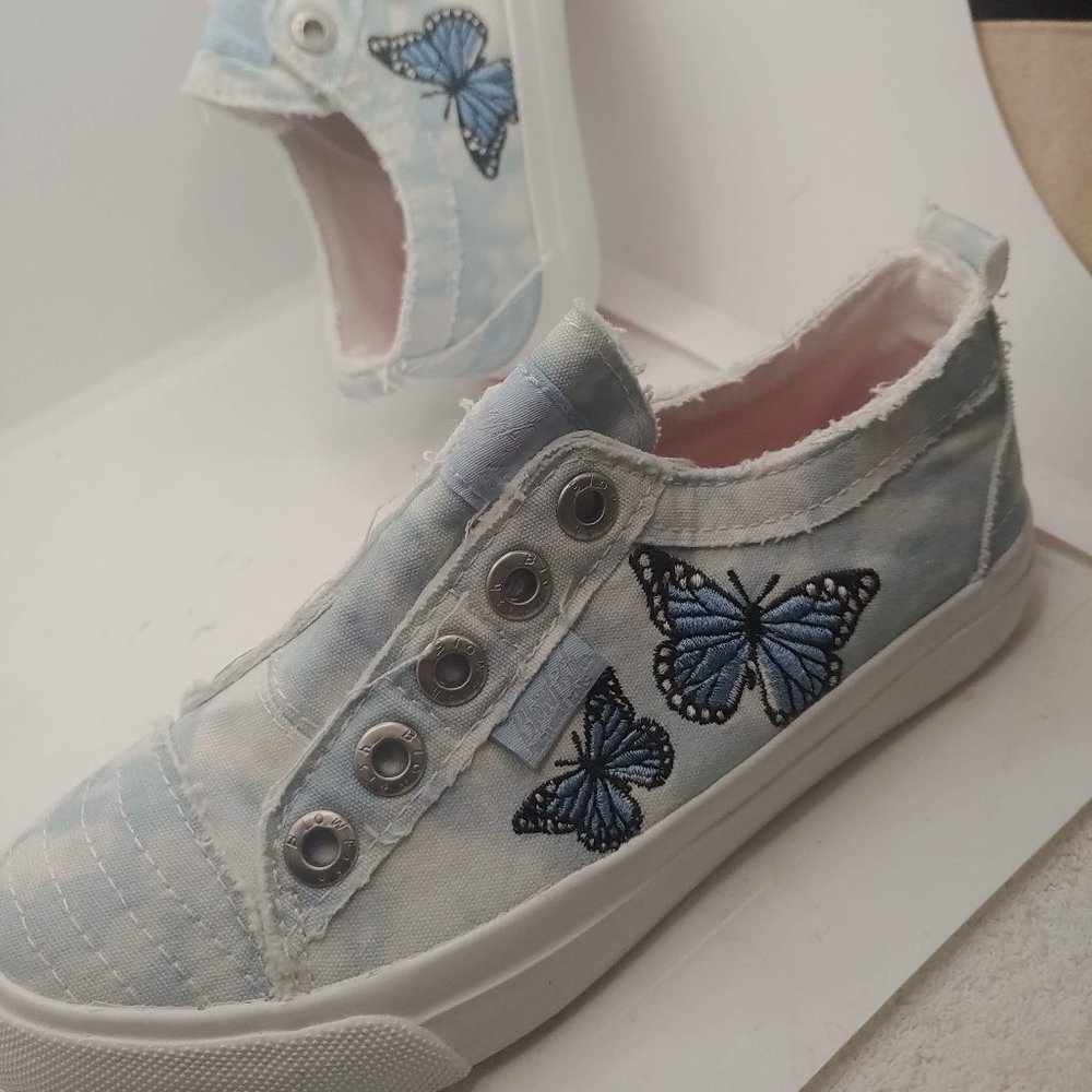 NWT BLOWFISH PLAYWIRE-K Sky harmony Dye Canvas girl sneaker